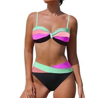 Ženski multikolorski panel bikini kupaći kostim