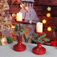 Držač svijeća - Dodajte svečani dodir - Vintage Dekorativno željezo Art Xmas vijenac sneg sneg svijećnjaka