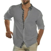 Havajske majice na plaži za muškarce veliki i visoki obični fit casual patchwork ispisani duglu dugih