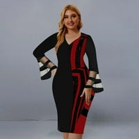 Levmjia ženske haljine suknje plus veličina Prodaja casual ženska velika patchwork haljina hip wind