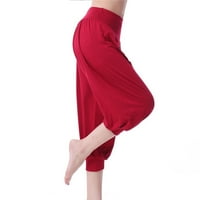 Široke pantalone za noge za žene ženske labave visokog struka široke noge za noge vježbaju gamaše casual