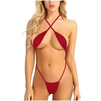 Ženski seksi križ zavojski mikro bodi kupaći kostimi kupaći kostimi kupaći odijela