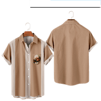 FNNYKO muškarci i dječaci Uskršnja havajska majica Uskrsni ispisani opušteni-fit casual majica s kratkim