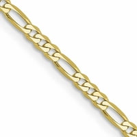 10k žuto zlato Figaro lanac izrađen u Južnoj Africi 10FG065-18