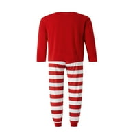 Xingqing Božić Porodica Podudaranje pidžama Postavite crtani Elk Stripe Ispis dugih rukava hlače za