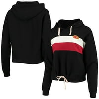 Ženska gameday Couture Black Crimson Iowa Državni cikloni ostavljaju marka pulover hoodie