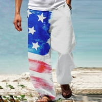 Odeerbi Day Neovisnosti Hlače na plaži za muškarce Ljetne casual ravno hlače Moda 3D štampanje elastičnih