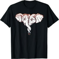Big Love Mashirt - Elephant Valentine Boho Prijateljstvo Tee Black X-Veliki