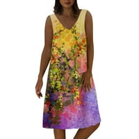 Ženska ljetna casual haljina, proljeće i ljetni povremeni haljinski vrat A-line haljina Svečane haljine