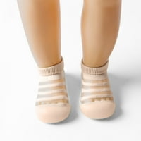Djeca dječja dječaka Djevojke Ljetne prugaste prozračne meke jedine gumene cipele čarape papuče kućice 5-36 mjeseci za djecu