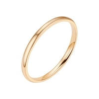Walbest ultra-fini titanijum čelični prsten elegantna glatka površina minimalistički tanki ring prsten, muškarci za žene prsten za prsten sjajni par prsten