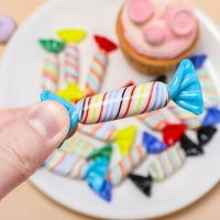 Candy Ornament izvrsnog domaćeg ukrasa Multi-Color Glass Mini Stripe Stripe Sweets ukras za ured