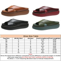 Leuncero Womens slajdes Ljetna platforma Sandal klizanje na klin sandale modne casual cipele unutarnji