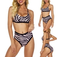 Ženski bikini sertio dva kupaća kostim modne tiskanje siamske push up pad kupaći kostimi