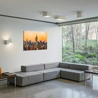Pogled na grad Empire State Builduct Framed Canvas Wall Art, Horizontalna verzija Moderni kućni dekor,