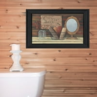 Seoska kupatila by PAM Britton, tiskana zidna umjetnost, spremna za objesiti uokvireni poster, crni