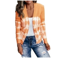 Kardigani za žene Trendy Fashion Plus Veličine Ležerne pruge Dugih rukava Kardigan Duks bluza narančasta