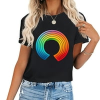 Rainbow Cool Wouns Funny grafička majica za zabave i poklone crna