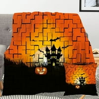 Halloween pokrivač s jastukom, kućni dekor Halloween pokrivač za spavaću sobu, dnevni boravak, 415,52x59