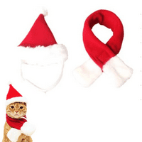 Božić Cat kostim Santa šešir sa šal kitty Xmas Outfit Odjeća za kućne ljubimce Santa Claus set za mače,