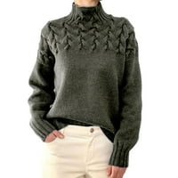 Zrbywb Ležerne prilike Žene Zimski topli džemper Ženski džemper za žene Ženski džemper za vrat za žene