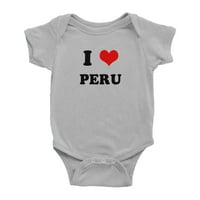 Heart Peru Love Peru Funny Slatka odjeća za bebe Unise