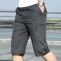 Teretne hlače za muškarce čišćenje ispod $ patentnih džepa Sportske kombinezone casual pantalone plus veličina Ljetna ušteda sive veličine 3xl