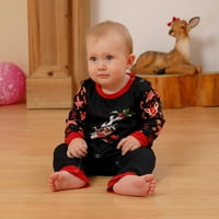 Tking Fashion Porodica Uklapajte božićne pidžame Set, smiješna Xmas Elk zaslon za odmor za bebe Odrasli