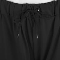 Baccov joga kratke hlače joga hlače -tkotton za nošenje ulica za žene crne