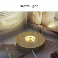 Noćna lampica Gogosir Noćna lampica Art ukrasi Drveni punjivi pogodni za 2D ili 3D Crystal zanatski