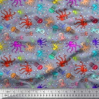 Siamoi saten svilena tkanina točka, hobotnica i meduza Okeanska tkanina od dvorišta široko