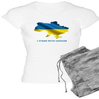 Cafepress - Stojim sa Ukrajinom zastavom ukrajinski ponos pidžama - ženska lagana pidžama