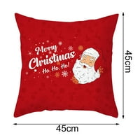 Božićni jastuk Xmas Theme Mekani zaštitni Santa Jednokrevetni tisak bacač jastučni poklopac Kućni dekor