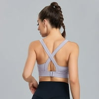 Ženski sportski grudnjak Otporni na udarce za trčanje Fitness Yoga BRA Plus veličina široko ramena SOLID