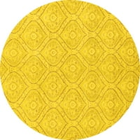 Ahgly Stroj za upotrebu u zatvorenom okrugle apstraktne žute moderne prostirke, 5 'kruga