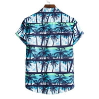 CLlios Havajska majica za muškarce Ljetna grafička majica na plaži Ležerne majice kratkih rukava Dolje