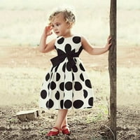 Dječja dječja dječja djevojačka haljina bez rukava Vintage Polka Dot Swing Rockabilly Party haljine