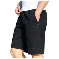Ležerni teret kratki za muškarce modne ulične čvrste zip-up Cretped Hrtke hlače