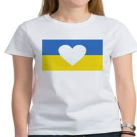 Cafepress - Ukrajinska majica za srce - Ženska klasična majica