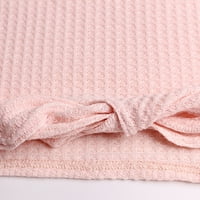 Zimske uštede džemperi za žene čišćenje Žene Stripe Leopard Ispiši udobne duge rukave na ružičastu