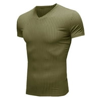 Zermoge majice Bluze za muškarce na klirensu Prodaja Muškarci Kratki rukav Titl Slim V-izrez pulover