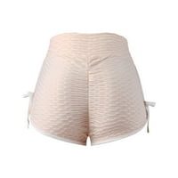 Joga hlače Žene Žene Ležerne prilike za trčanje čista boja - salik na tanko učvršćeni teksturirani visoki