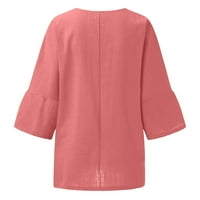 ZODGGU Plus pamučne majice za žene za čišćenje Trendi kratkih rukava ženski vrhovi Uskrs Slatka GNOME