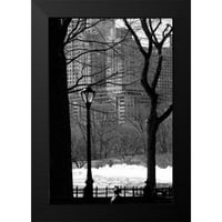 Siva, jace crna modernog moderne uramljene muzejske umjetnosti print pod nazivom - Central Park Betonska