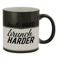 Hustle Hardrunch Harder - Smiješna humor keramička 11oz promjena kave šalice za kavu