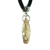 Izbor boja Austrijski kristalni kruški ogrlica od kože - - Zlatna sjena