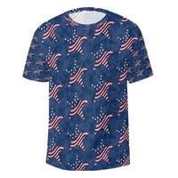 Muški majice Dan neovisnosti vrhovi američke majice Menamerička zastava Patriotska majica kratkih rukava