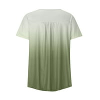 Bazyrey Womens V-izrez Ležerne mamuflažne bluze Ženska rukava Slobodna tunička majica Green M