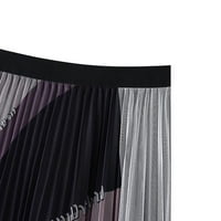 ManXivoo Ženska haljina Ženska geometrijska patchwork tiskana suknja Srednja teleća Dužina visoki struk