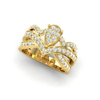 Diamond Cluster prsten, zaručni prsten, dizajner zlatni nakit, godišnjica poklona, ​​rođendanski poklon
